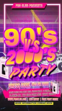 Pink 3d 90's Vs. 2000's Tournament  Instagram template