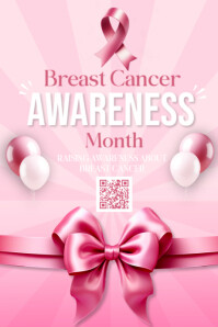 Pink Breast Cancer Awareness Banier 4’×6’ Template