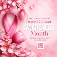 Pink Breast Cancer Awareness Instagram-bericht Template