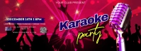 Pink 3d Karaoke Party Foto Sampul Facebook Facebook-coverfoto template