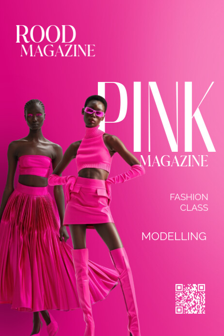 Pink 3d Pink Magazine Cover Poster Template | PosterMyWall