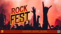 Pink 3d Rock Festival Pos Twitter template
