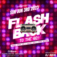 Pink 90s Party Instagram Post Video Instagram-opslag template