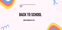 Pink Abstract Back to School Eventbrite Banner Eventbrite-Banner template