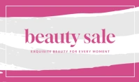 Pink Abstract Beauty Sale Tag Mærke template