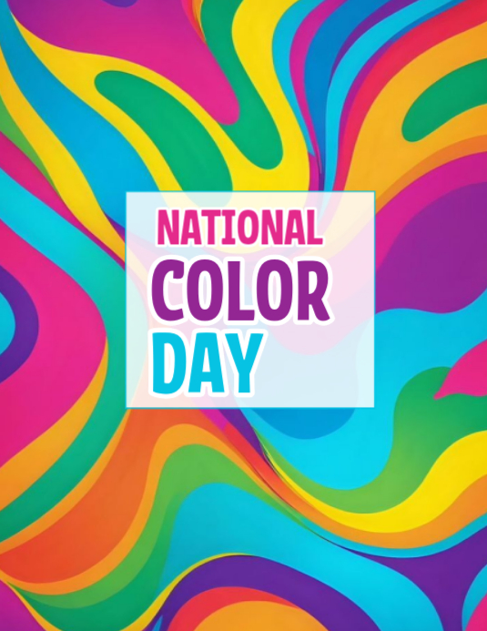 Pink National Color Day Flyers Template | PosterMyWall