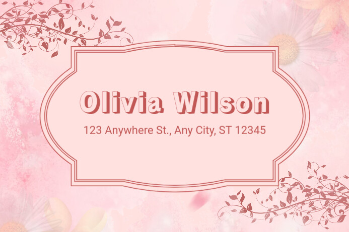 Pink Address Labels Template | PosterMyWall