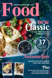 Blue Classic Food Magazine Cover