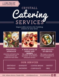 Pink and Purple Food Catering Service Flyer T template