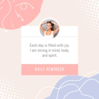 Pink and purple self reminder Instagram post template