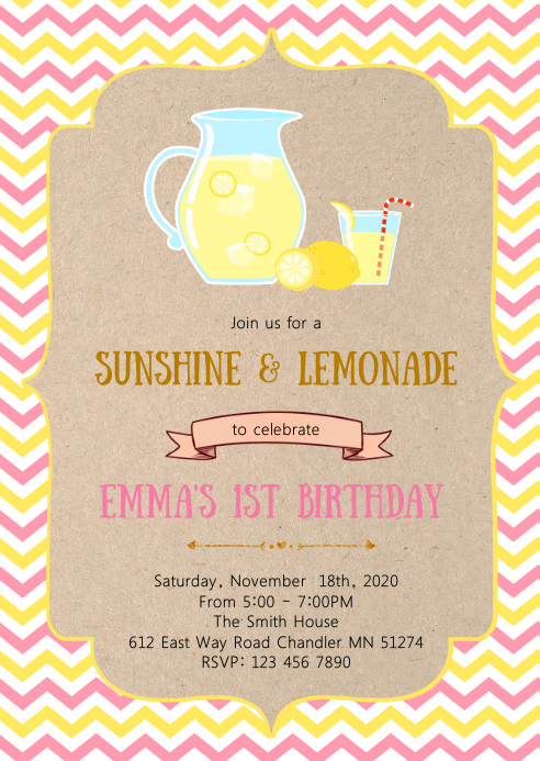 Image 7 for Lemonade Stand Invitation Template Free