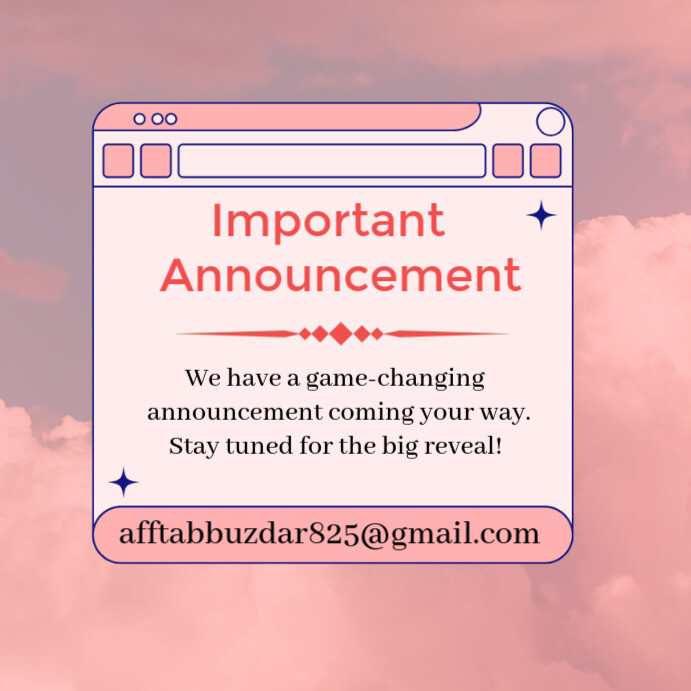 Pink Announcement Templates Instagram Post PosterMyWall