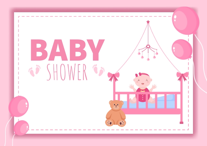 Pink Baby Shower Theme Template PosterMyWall