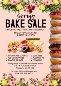 Pink Bake Sale A4 template