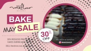 Pink Bake Sale Promotion Facebook Cover Video Template