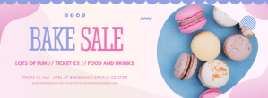 White Bake Sale Facebook Cover Photo Template