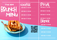 pink Basato Su Elenchi Brunch Menu A5 template
