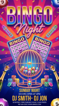 Pink Bingo Night Event Instagram Story template