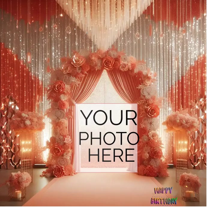 Pink birthday background Template | PosterMyWall