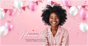 Pink Birthday Celebration Рекламное объявление Facebook Template