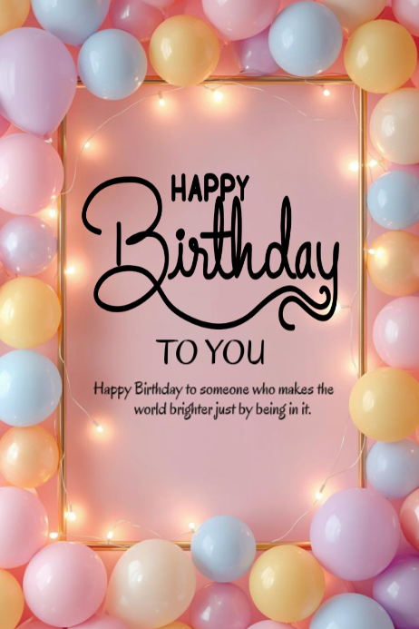 Pink Birthday Celebration Poster Template | PosterMyWall