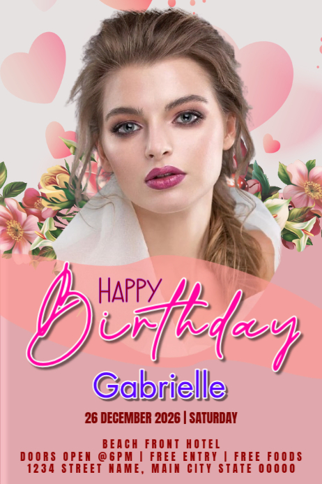 Pink Birthday Celebration Poster Template | PosterMyWall