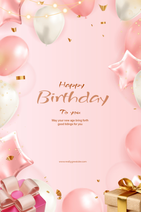 Pink Birthday Celebration Poster Template | PosterMyWall