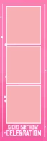 Pink Birthday Photo Strip Banner 2' × 6' template
