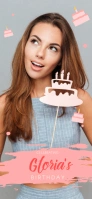 Pink Birthday Snapchat Filter template