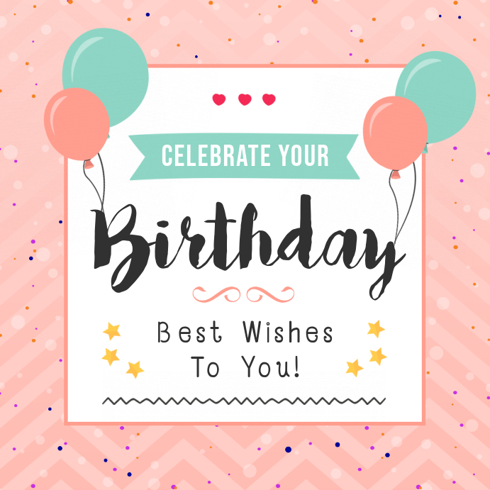 Pink Birthday Wish Instagram Post Template Instagram-opslag