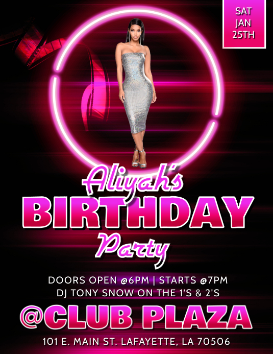 Pink Black Birthday Party Club Flyer Template Postermywall Pink Black Birthday Party Club Flyer Template Postermywall