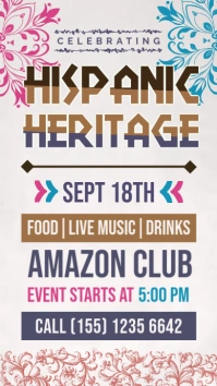 Pink Blue Hispanic Heritage Event Story Post template