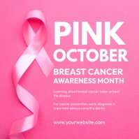 Pink Breast Cancer Awareness Instagram Post template