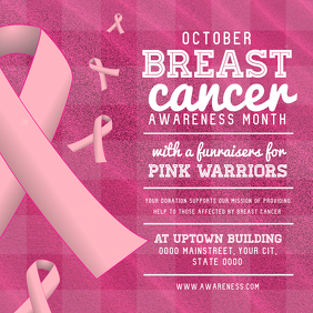 Pink Breast Cancer Awareness Instagram Post template