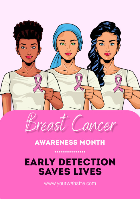 Copy of pink breast cancer | PosterMyWall