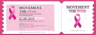 Pink Breast Cancer Event Fundraising Template Facebook Cover Photo