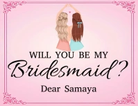 Pink Bridesmaid Cards, Bridesmaid Poster, Bridesmaids Invitations, Bridesmaid Proposal Cards Flyer ( template