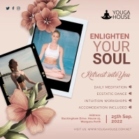 Pink Brown Women's Retreat Instagram Post template