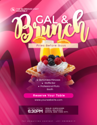Pink Brunch Event Flyer template