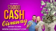 Pink  Cash Giveaway Digital Display (16:9) template