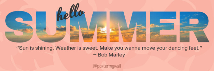 Modèle Pink Ceria Hello Summer Header Email | PosterMyWall