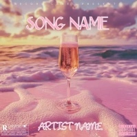 PINK CHAMPAGNE BEACHALBUM COVER template