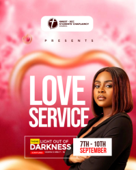 Pink Church Event Instagram Portrait Template