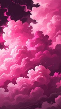 Pink Cloud | Pink Cloud Design Template Digital Display (9:16)