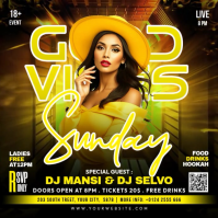 Pink Club Event Square template