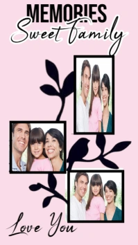 Pink Collage Family Tree Instagram Story template