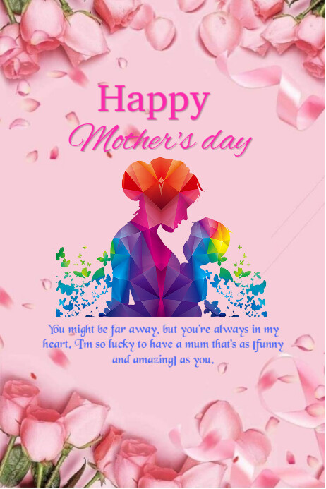 Pink Collage Mother's Day Poster template