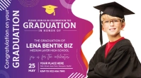 Pink Collage Raduation Programs Flyer Template  Digital Display (16:9)