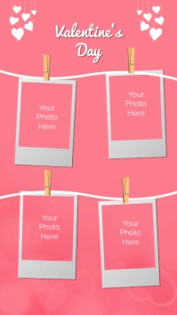 Pink Collage Valentine's Day Couple Photo Instagram Story template