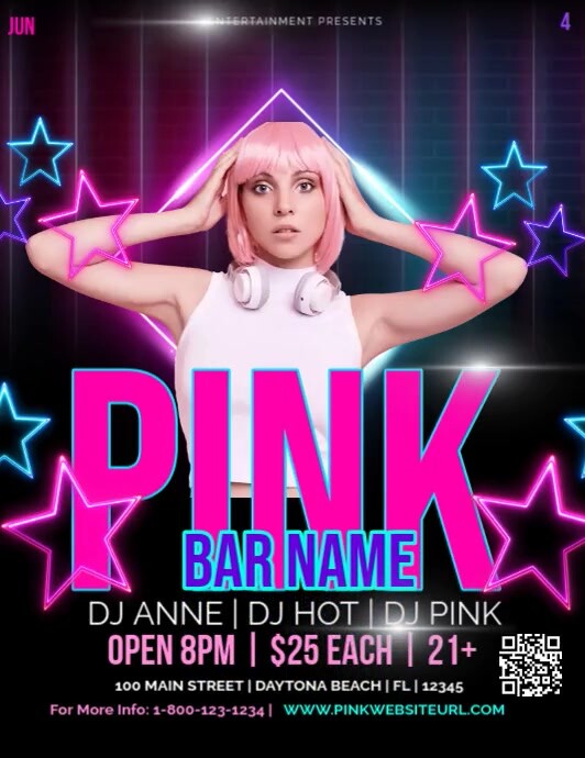 Pink Concert Pattern Plantilla de Pink Concert | PosterMyWall